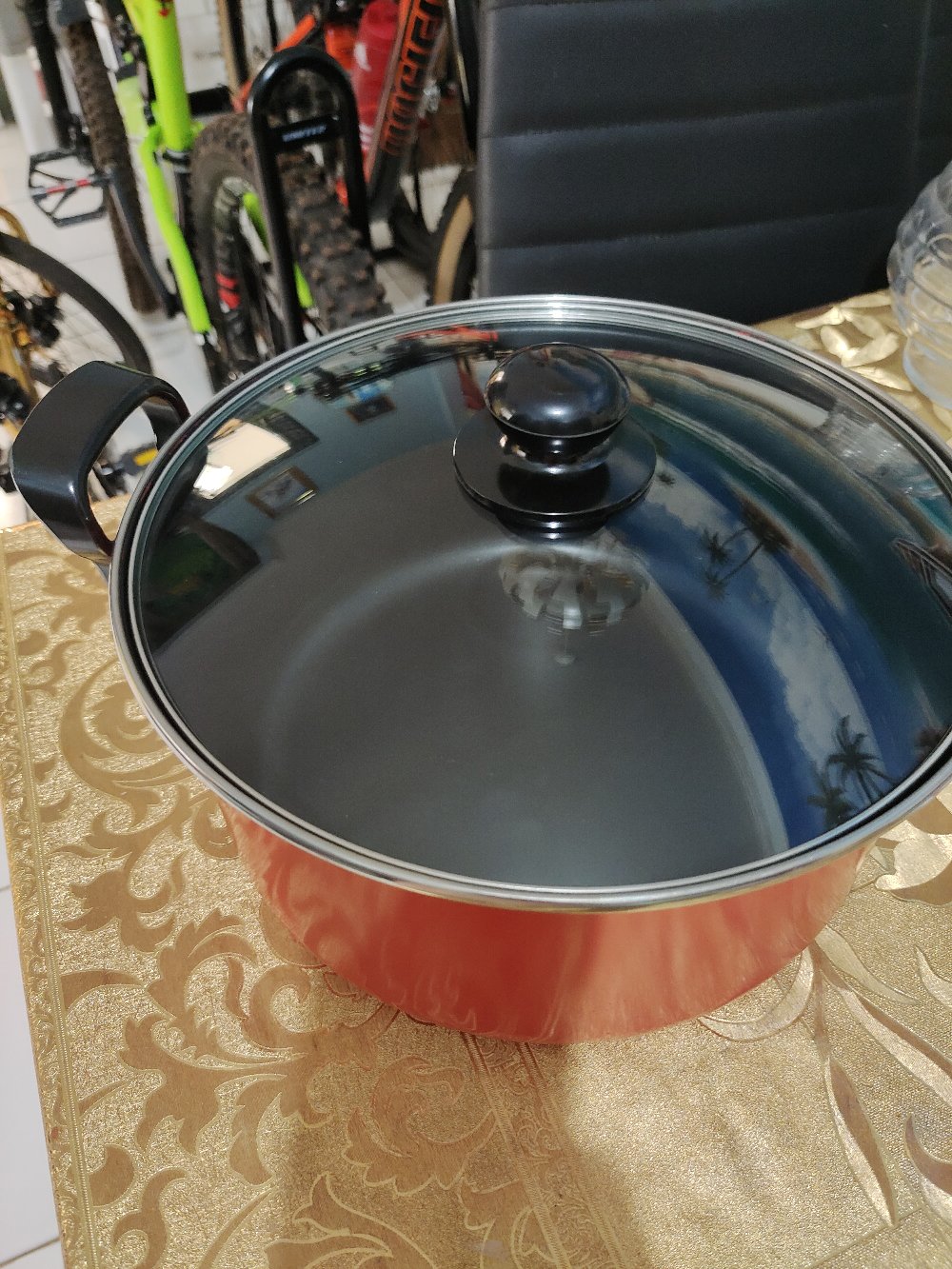 Maspion Blg Dutch Oven Panci Teflon Non-stick Anti Lengket Dutchoven 24 Cm - Merah