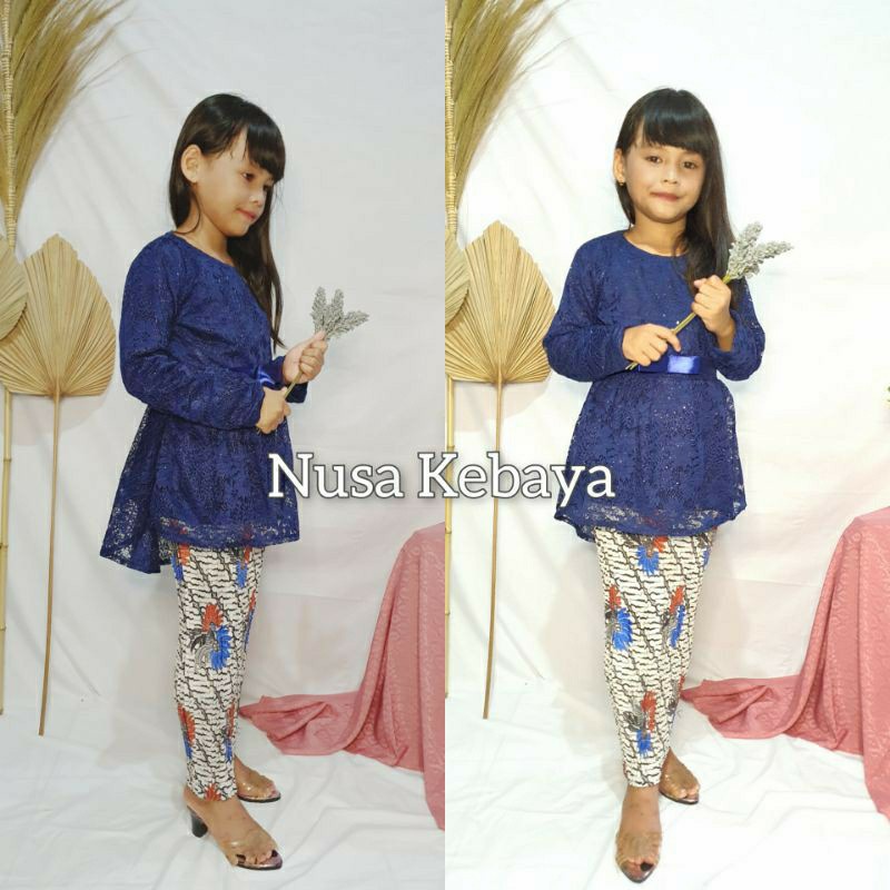 Setelan Kebaya Anak Untuk Kartinian / Baju Anak / Kebaya Brokat Anak Perempuan