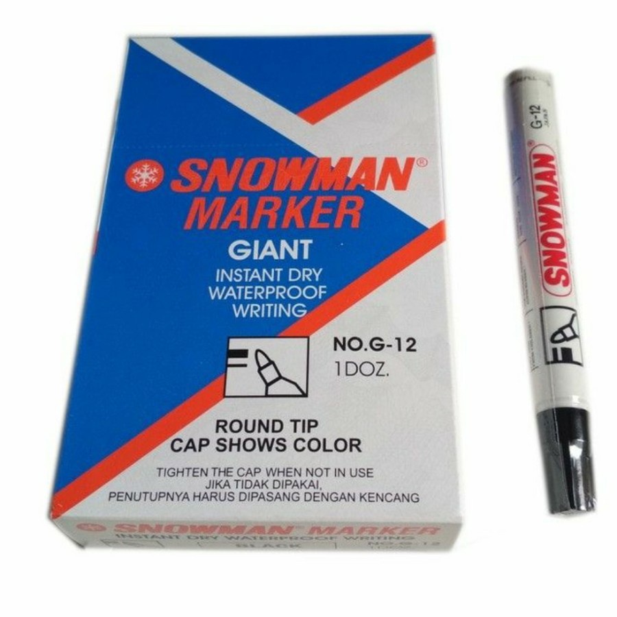 SPIDOL SNOWMAN PERMANENT MARKER G 12 / TINTA PERMANEN G-12 PER PCS