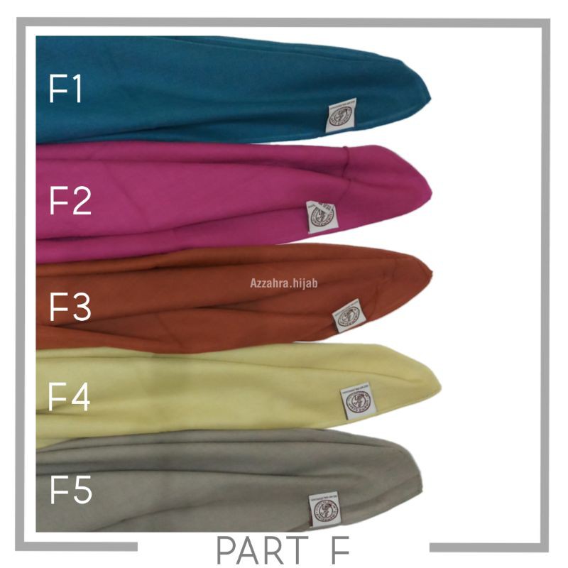 Hijab Segiempat Polos Jahit Tepi Basic Voal Umama Part F pink orange kuning abu abu Jilbab Segiempat