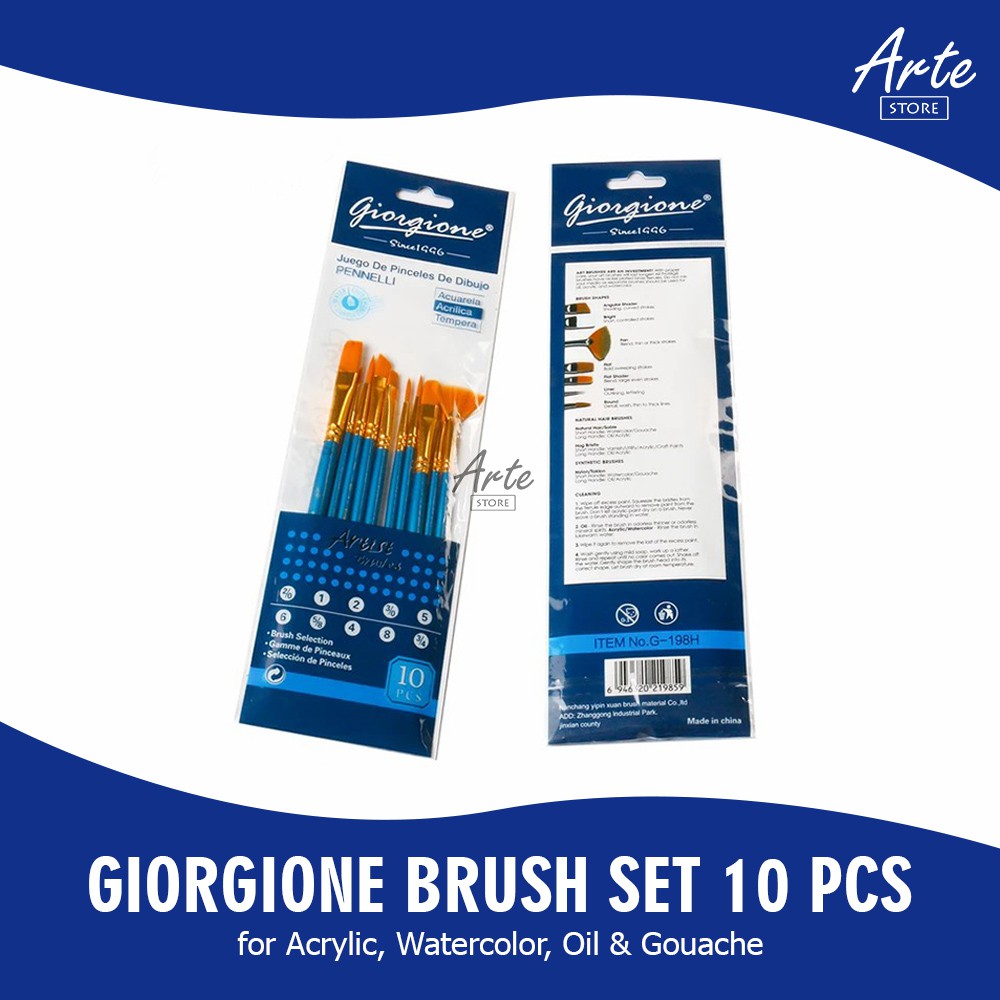 Kuas Lukis - Giorgione Brush Set isi 10 pcs