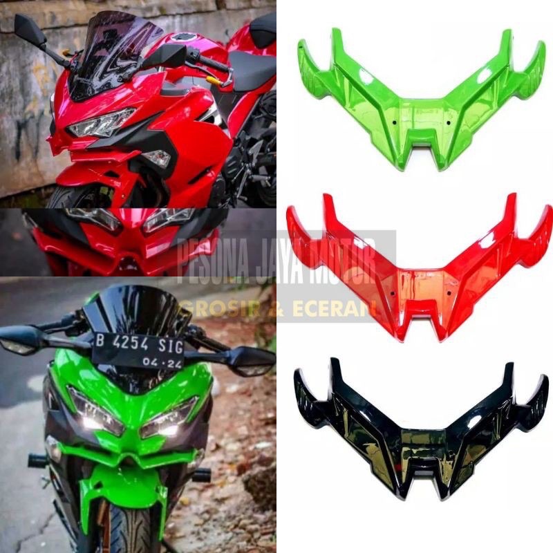 Winglet Ninja 250 2018 Model Ninja 300 Bahan ABS Premium