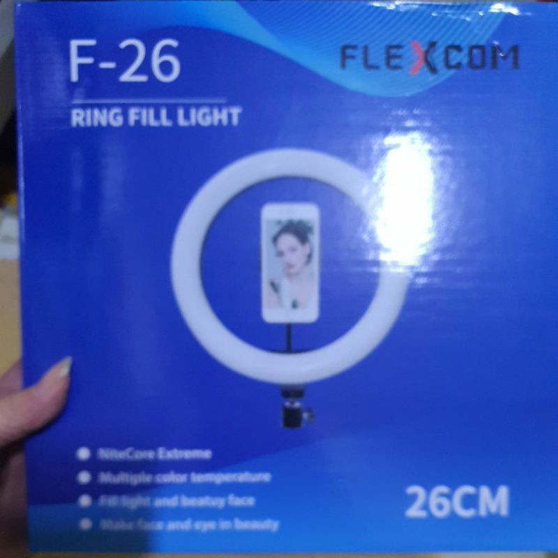 Ring light Flexcom curve lacyfans tripod 2m bicolour midio selfie vlogger youtube livestreamer murah