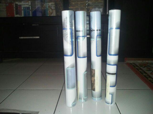 Wallpaper Stiker Dinding 3d Biru / Wallpaper Dinding 3d Biru 45cm*10m
