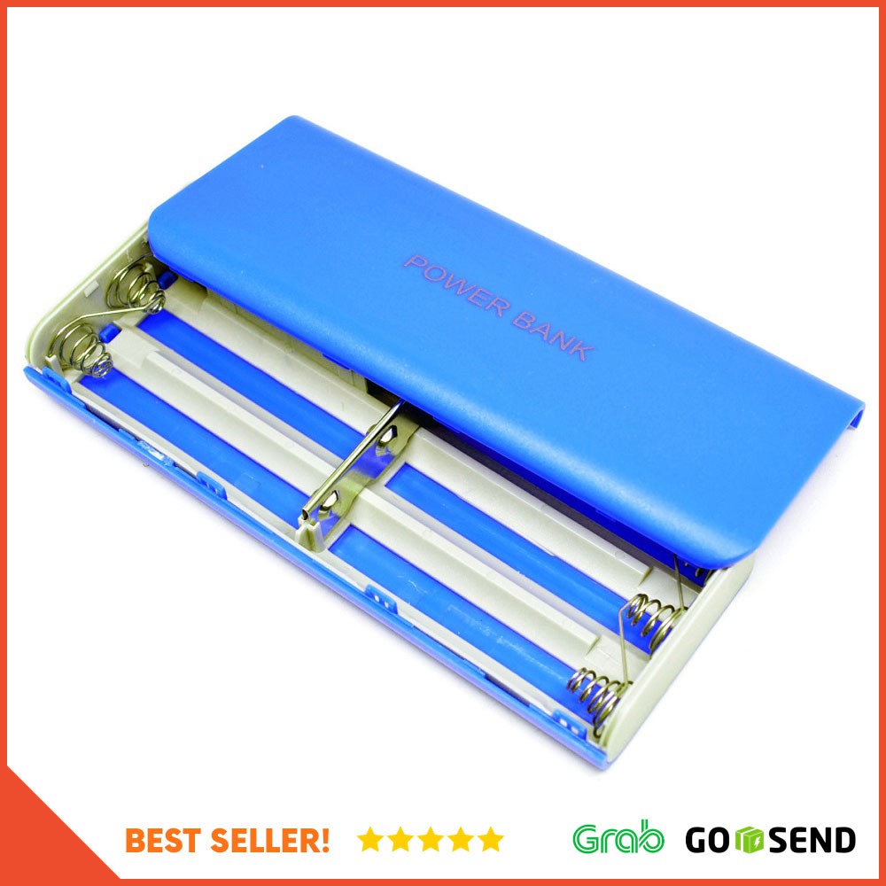 Case Power Bank untuk 5 PCS 18650 - Blue