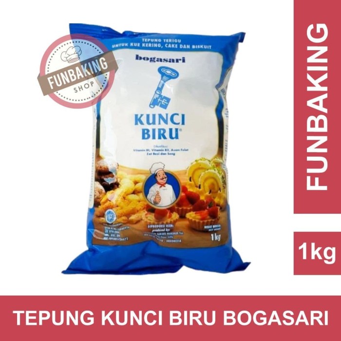 

D02D1 Funbaking - Tepung Terigu Kunci Biru 1 Kg Premium Da01D100