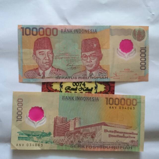  Uang  Rp100000 Jaman  Dulu  Ratulangi