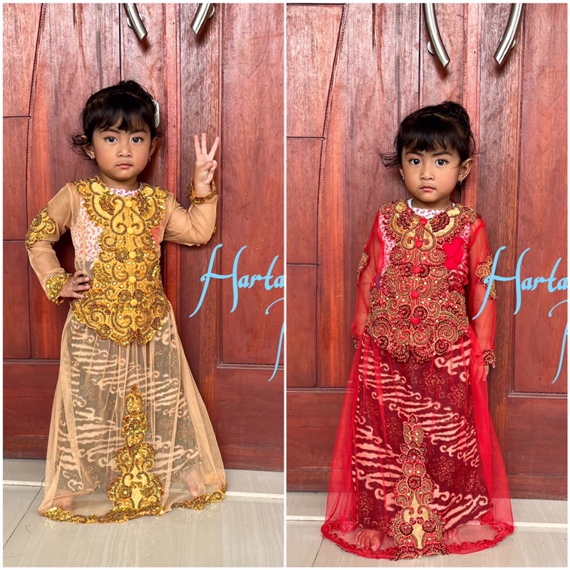 (Ready) Kebaya Barbie Anak Full Payet / Kebaya Anak / Kebaya Kartini / Kebaya Anak TK