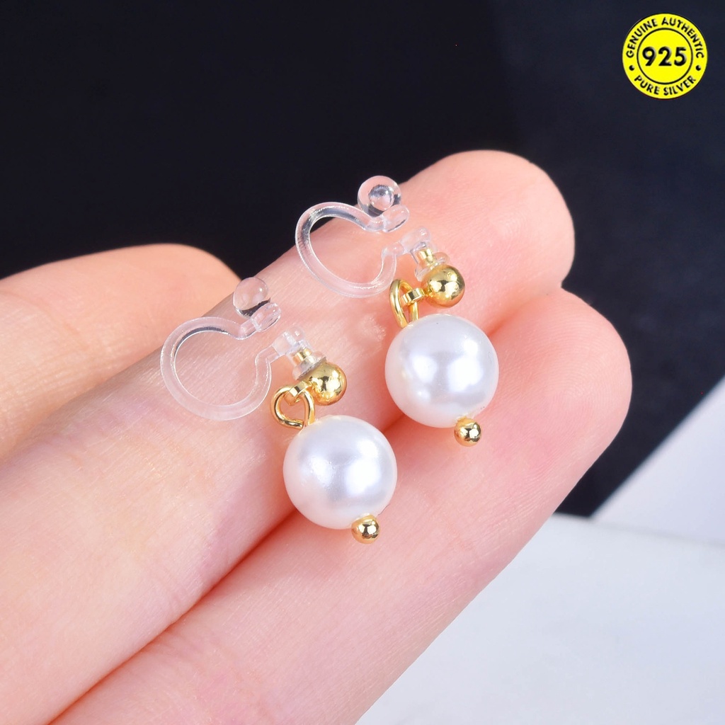 Short Pearl Ear Clip Simple Fresh Pearls Non-Piercing Ear Clip Women