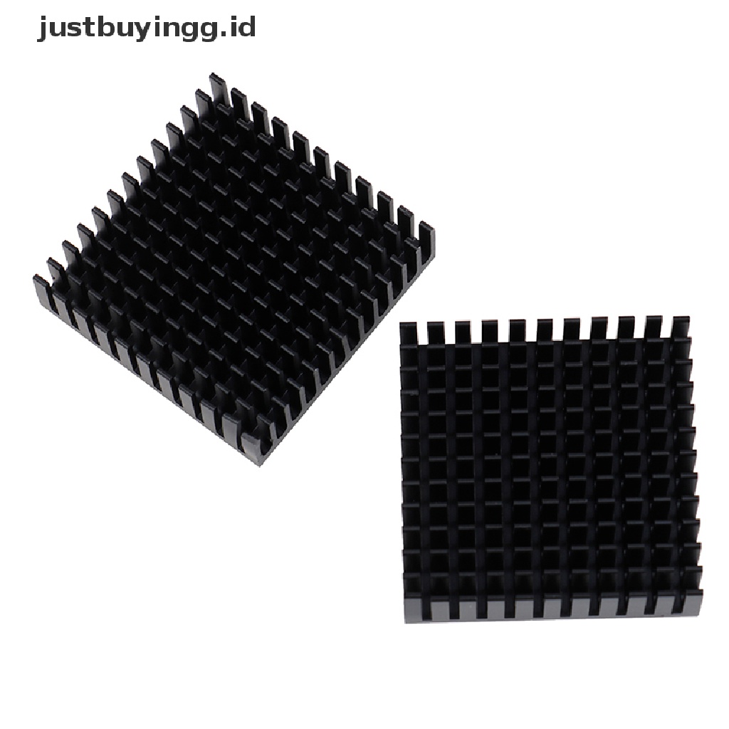 2pcs Blok Konduktif Termal Bahan Aluminum Warna Hitam Ukuran 40x40 X 11mm