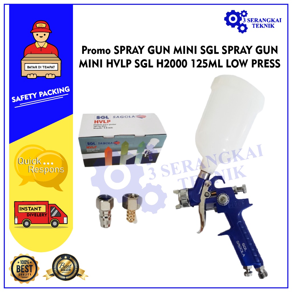 SPRAY GUN MINI SGL SPRAY GUN MINI HVLP SGL H2000 125ML LOW PRESS