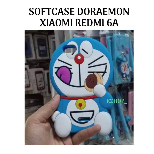 Softcase Xiaomi Redmi 6A Cover Hp Casing Silikon Karakter Doraemon Kucing Boneka