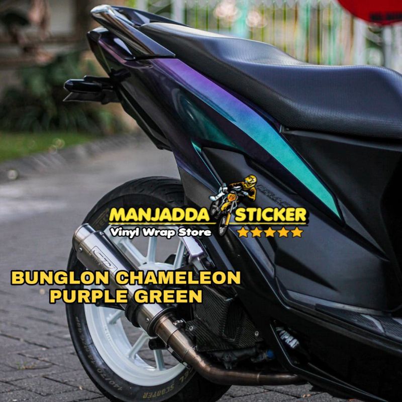 Skotlet Bunglon Stiker Motor Kualitas Premium Bahan Tebal Lentur Mudah Dipasang