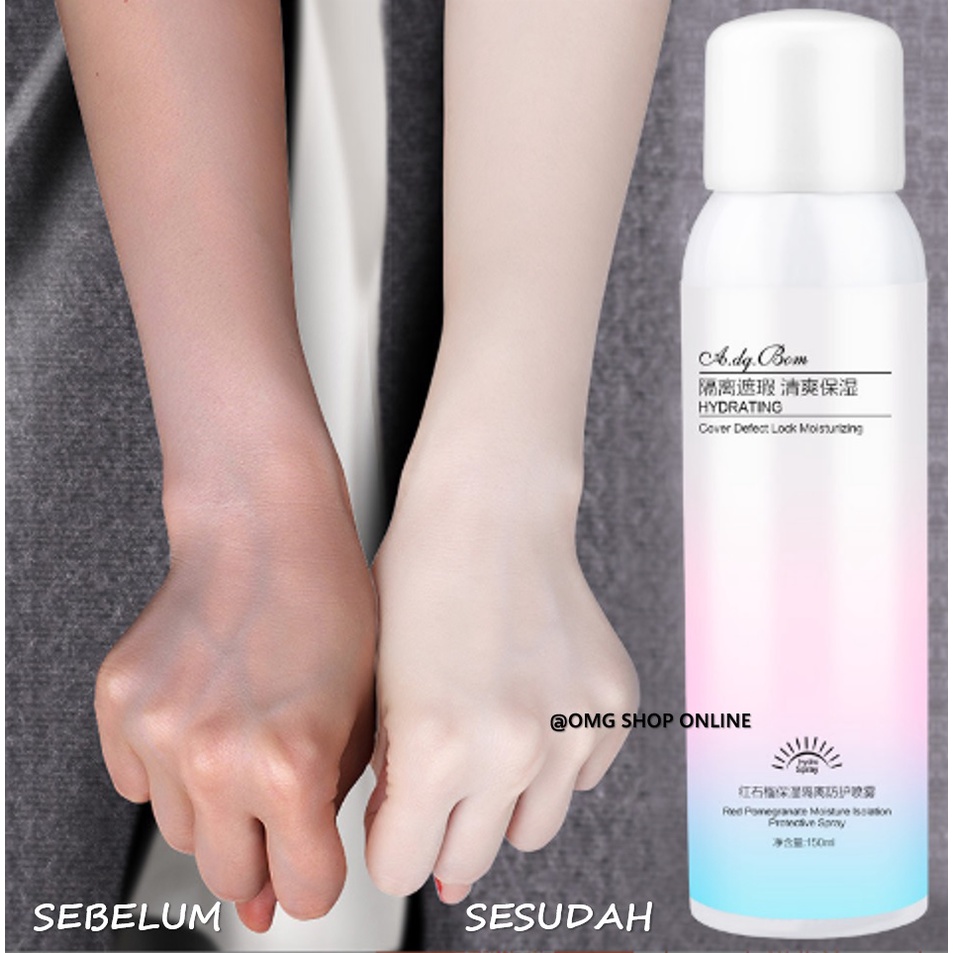 NEW - COD Termurah !!! HYDRATING Spray Pemutih Kulit Seluruh Tubuh 150 ml ORIGINAL Sunscreen Pemutih Glowing Protection Body Cream Whitening Cream Whitening Body Spray / Pemutih Badan Pemutih Ketiak dan Selangkangan Pria Wanita Body Lotion Whitening Spray