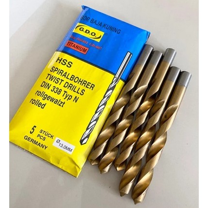 Mata Bor Besi Baja Kuningan 13mm 13 mm GDO KUAT Germany Twist Drill