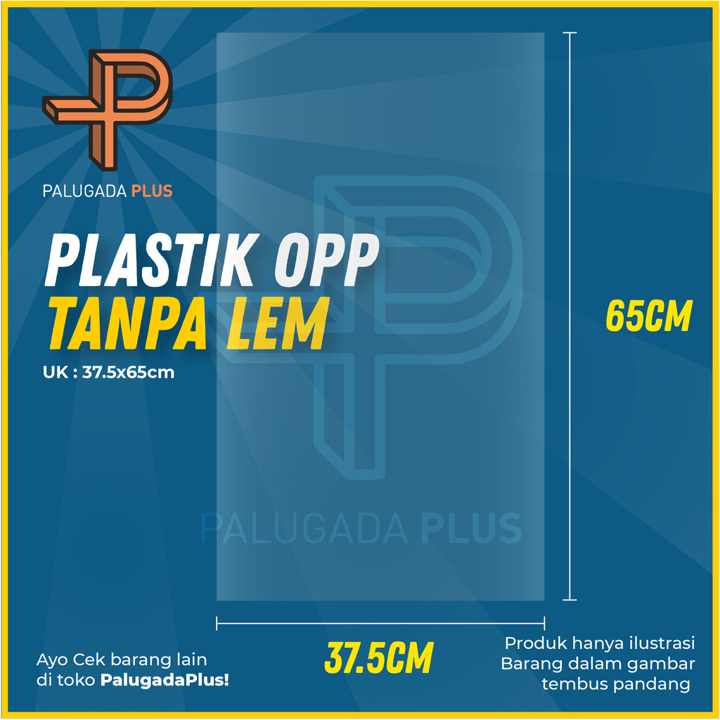 Plastik OPP Kiloan Ukuran 37.5x65cm (Tanpa Lem)