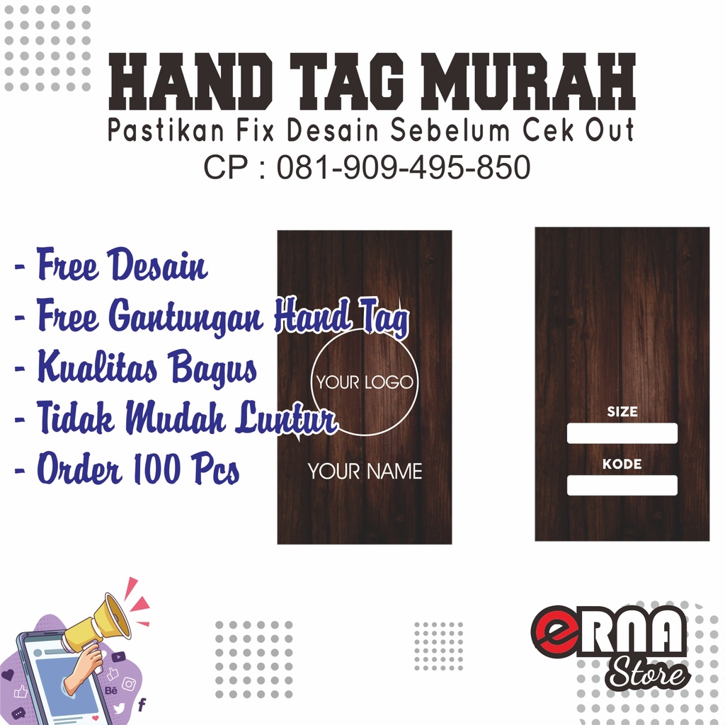 

Hangtag Baju Murah | FREE DESIGN LABEL BAJU | HANDTAG CUSTOM | Hantag HIJAB