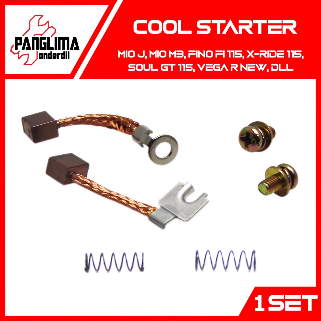 Cool Starter Mio J &amp; Mio M3 &amp; X-Ride 115 &amp; Fino F1 115 &amp; Soul GT 115 &amp; Vega R New &amp; Vega ZR &amp; Jupiter Z New &amp; Byson Kul-Areng-Arang Stater-Carbon Brush