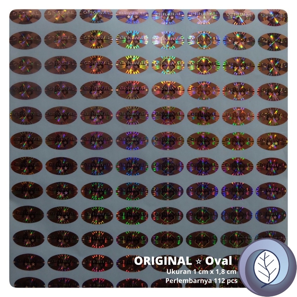 

Stiker Hologram ORIGINAL STAR Oval Copper