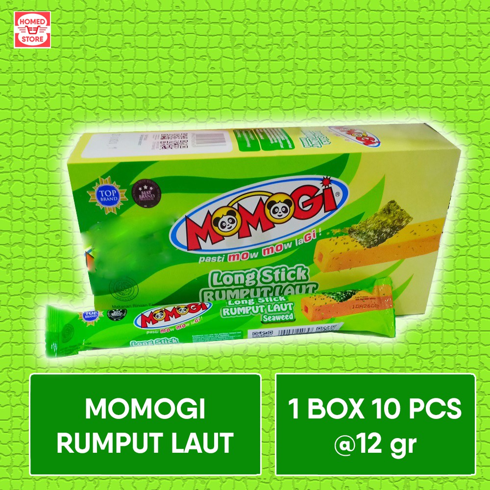 

Momogi Rasa Rumput Laut 1 Box Isi 10 Pcs TERMURAH