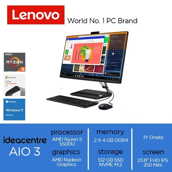 Lenovo IdeaCentre AIO 3 24ALC6 C2ID/C3ID [R5-5500U 8Gb 512Gb 23.8"]