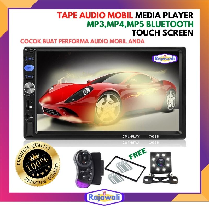 Tape Audio Amplifier 2 Din Stereo Mobil Remote Control Bluetooth Layar Sentuh Touch Screen Modul Usb