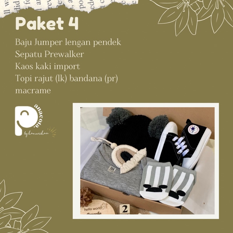 HAMPERS BAYI BARU LAHIR NEWBORN / KADO BAYI 1 TAHUN READY STOCK-Paket 4