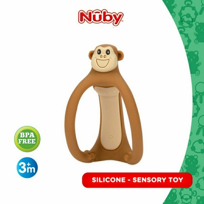 NUBY Loopy Legs Baby Teething Toy Gigitan Bayi Silicone Teether