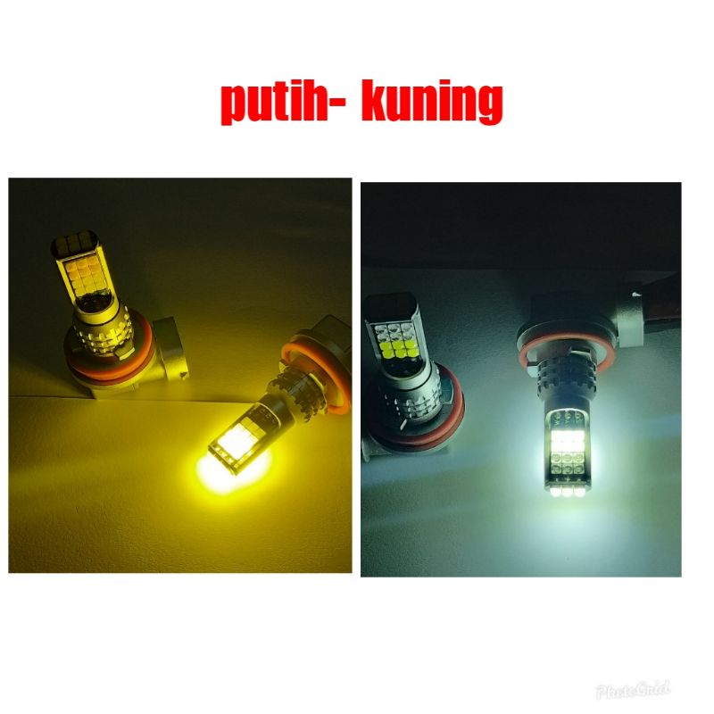 Lampu foglamp h11 30 led 2warna 12volt harga 1pasang (2 biji)