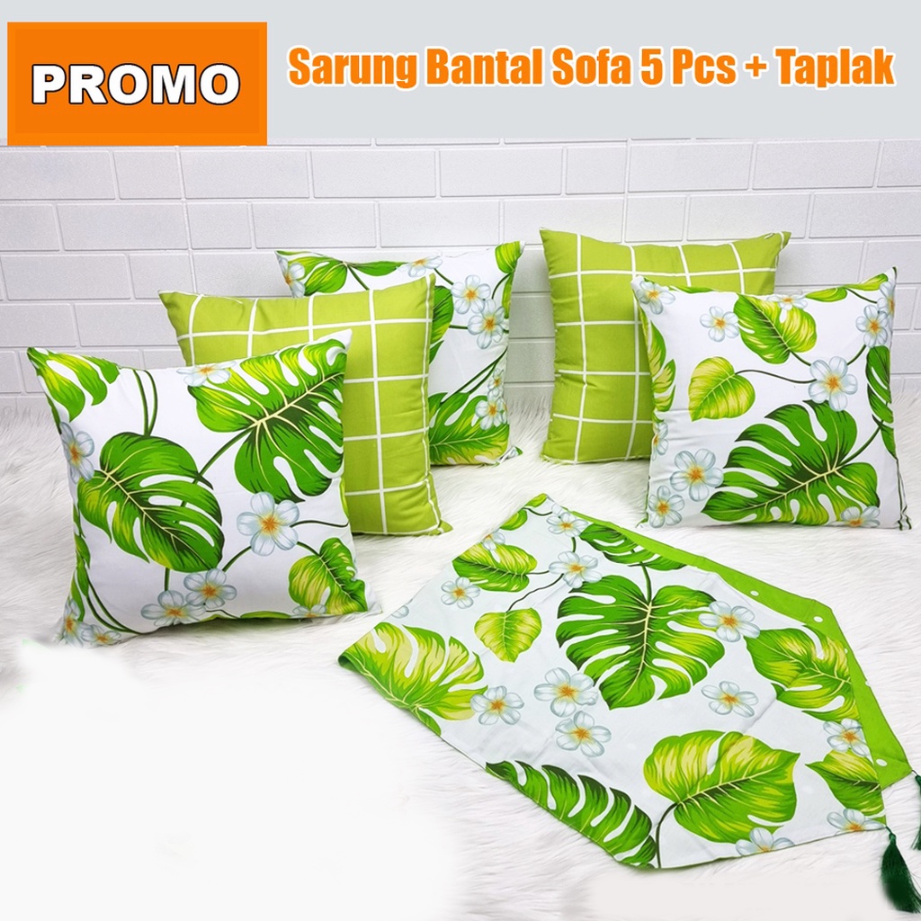 [✅COD] Sarung Bantal Kursi 40x40 Taplak Meja Tamu Sofa Minimalis Perlengkapan Rumah