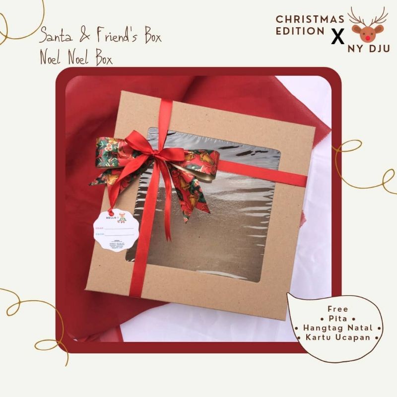Tambahan Kotak Hampers Christmas 2021 untuk Lapis/Hampers Natal/Christmas Cake/Hampers Kue Lapis/Kue