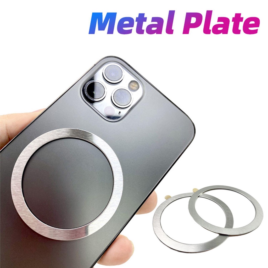 Solighter Stiker Ring Magnetik Bahan Metal Untuk Charger Wireless Handphone