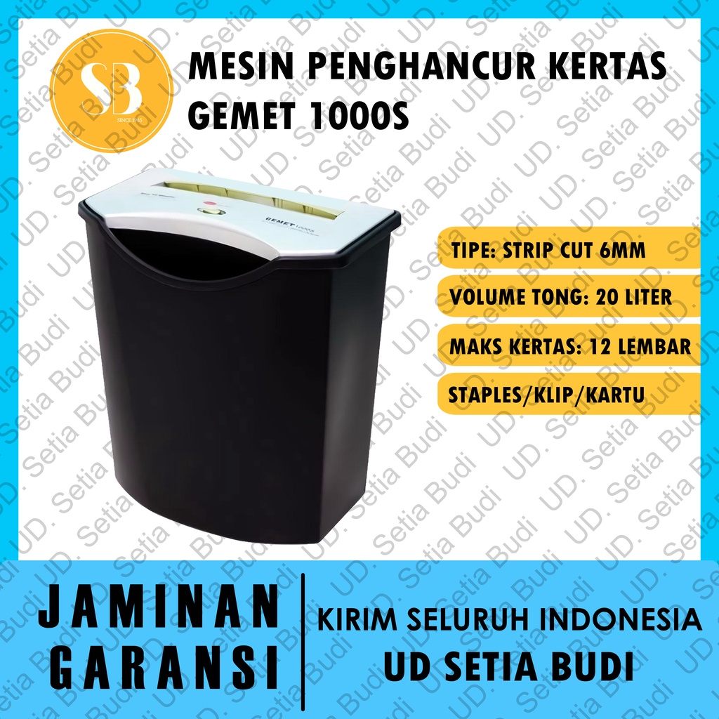 Mesin Penghancur Kertas Paper Shredder GEMET 1000S