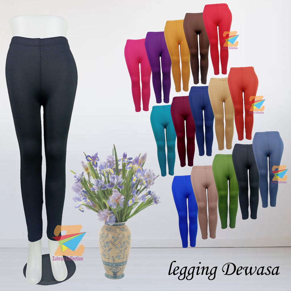 Pilih Warna Celana Legging Dewasa Zabran Stadart Dan Jumbo