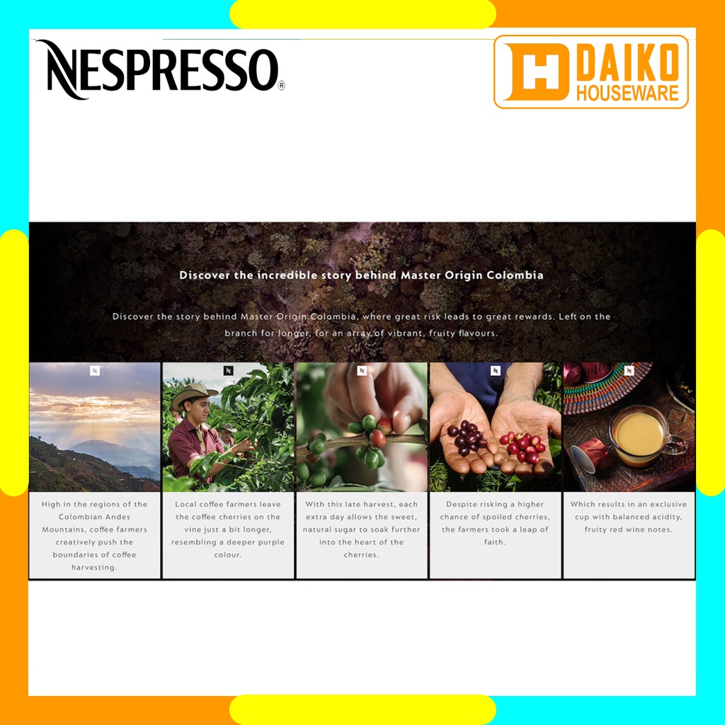 Capsule Nespresso Colombia Original Nestle 1 Pack - Coffee Master Origins Kopi Kapsul Expired Panjang