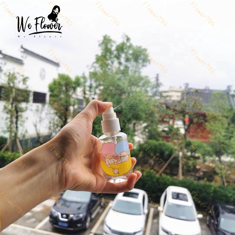 (We) Botol Kosong Model Semprot Bahan Plastik Desain Bintang Kapasitas 50/100ml Portabel Refillable Untuk Kosmetik