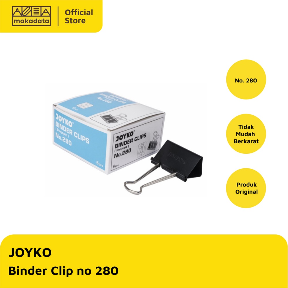 

BINDER CLIP / KLIP KERTAS JOYKO NO. 280 MURAH