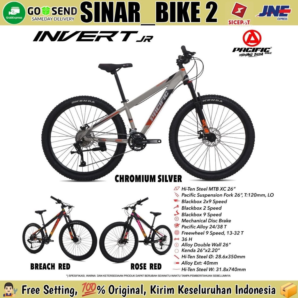 Sepeda Gunung 26 Inch Pacific INVERT JR 2X922 Speed Disc Brake