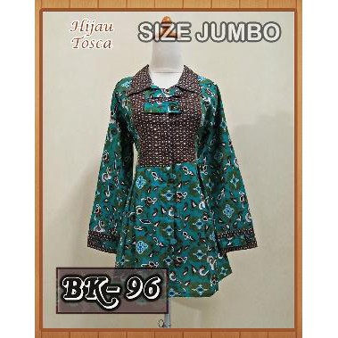 Unik Blus Jumbo  Blouse Batik Wanita Jumbo  Atasan Batik Wanita Jumbo  BJ Unik