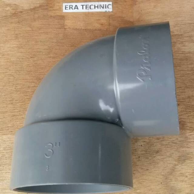 Knee 3" / elbow 3" / belokan pipa 3" / sambungan pipa 3". Merk pralon