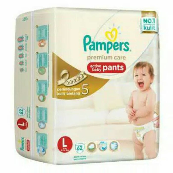 Pampers Premium Care Pants L62   L 62 Celana by WAWS