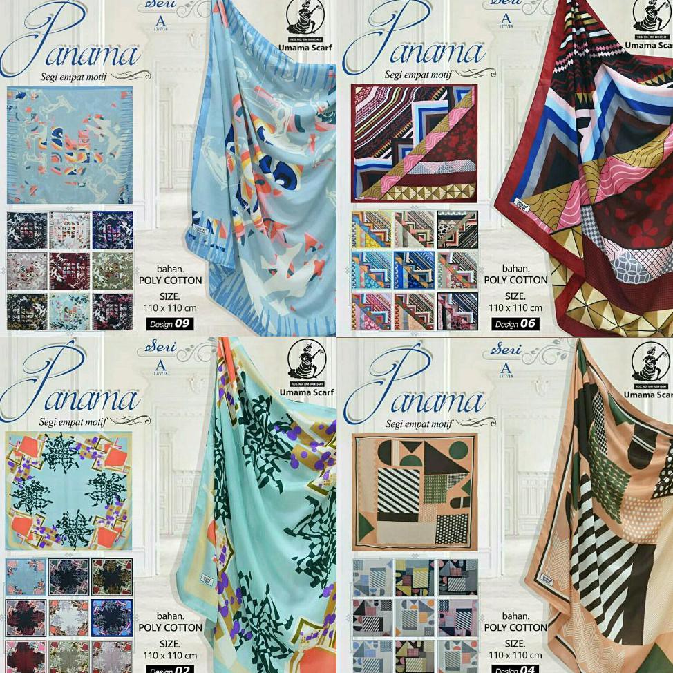 Jilbab Hijab Segiempat Premium motif - Kerudung segi empat kotak Square Jilbab Syari Syar i wanita