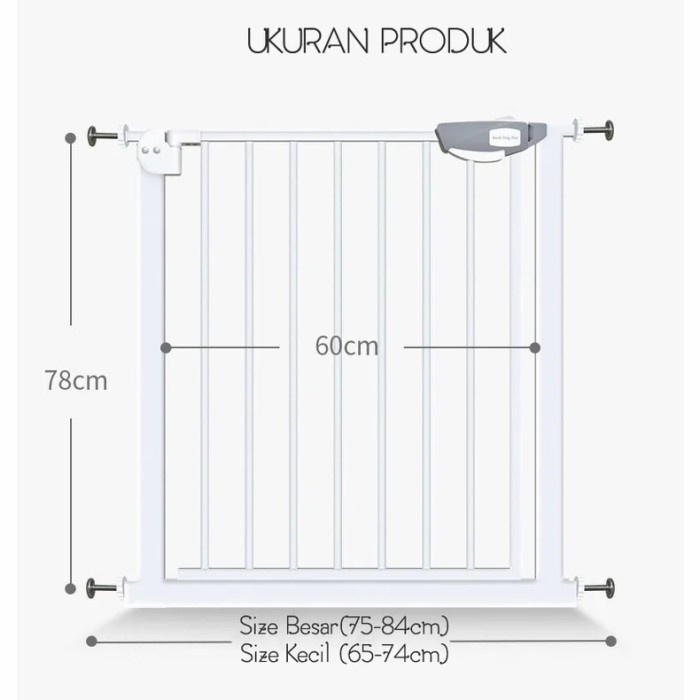 KURU Baby Gate Pagar Bayi Safety Guard Pintu Pembatas Tangga