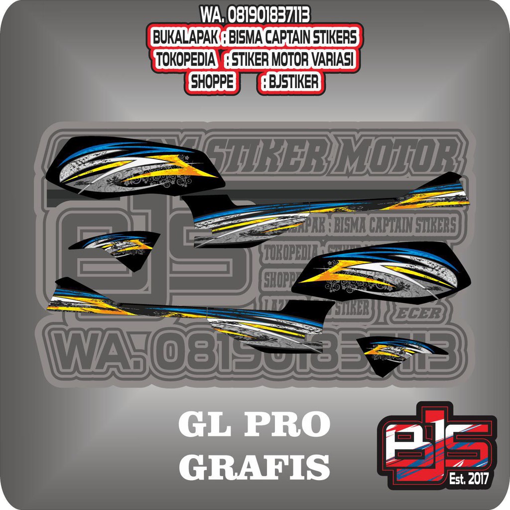 Stiker Striping List Motor Gl Pro Grafis Custom V1 Shopee Indonesia