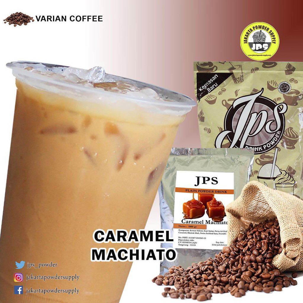 

Bubuk Minuman / Powder Drink / Bubble Drink Rasa Caramel Machiato Mix gula
