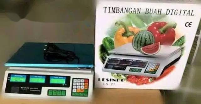 timbangan buah digital 30kg/ digital computing scale 30kg double dispaly