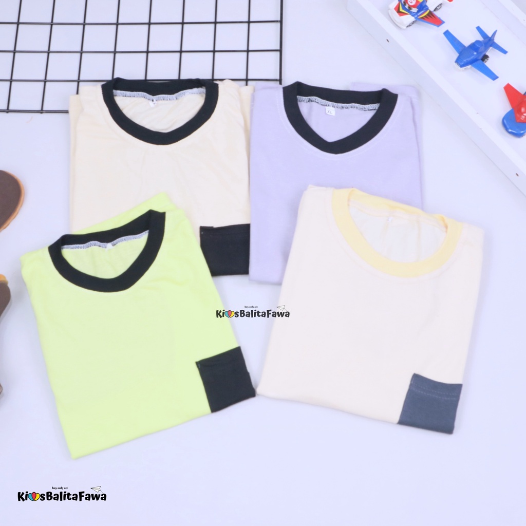 Kaos John Ethes uk 5-6 Tahun / Baju Polos Anak Laki-Laki SD Oblong Reglan Atasan Lengan Pendek