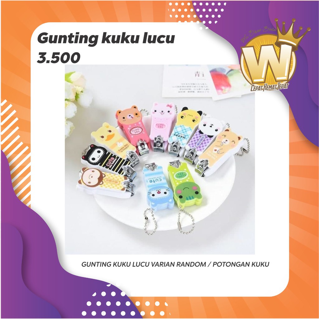 gunting kuku lucu varian random potongan kuku