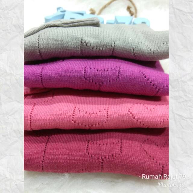 Sweater rajut anak pointel flower