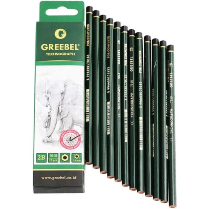 

Wow Pensil 2B Greebel 7018 Hexagonal Pensil Greebel 1 Box Isi 12 Pcs Trendi